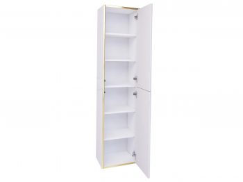 Geöffneter Badezimmerschrank Monako mit zwei Türen und fünf Innenfächern