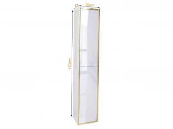 Badschrank Monako 170cm, Maße dargestellt: 170 cm hoch, 30 cm breit, 30 cm tief