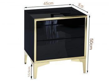 Maßangaben Nachttisch Monako – 45x36x50 cm