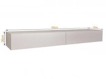 Maße TV-Lowboard Galizia 180cm Kaschmir Matt, 180×30×40 cm