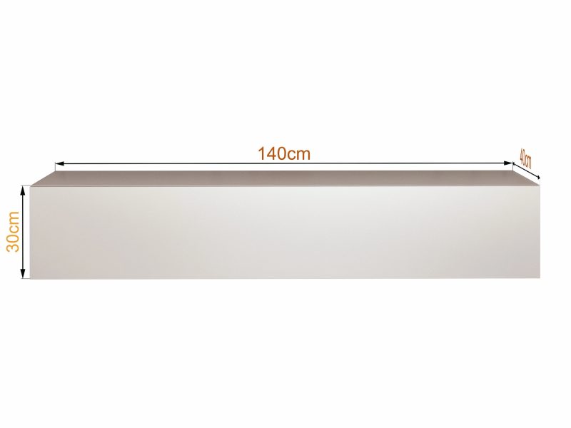 Maße TV-Lowboard Galizia 140cm Kaschmir Matt, 140×30×40 cm