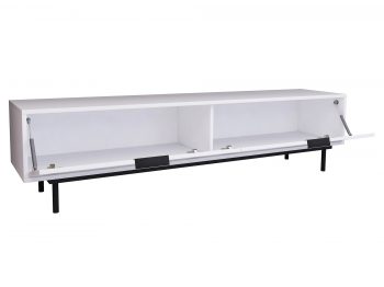 TV-Lowboard Cala 180cm mit geöffneten Klappen und großzügigem Innenraum