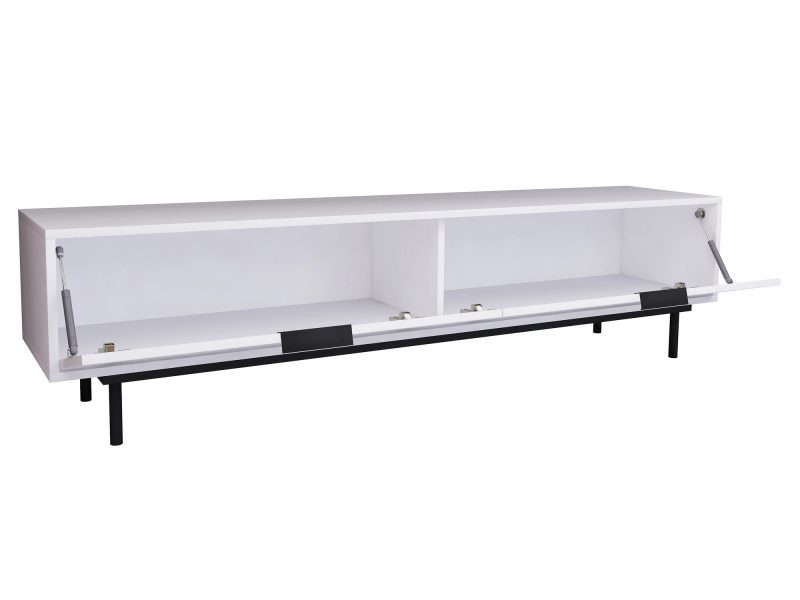 TV-Lowboard Cala 180cm mit geöffneten Klappen und großzügigem Innenraum