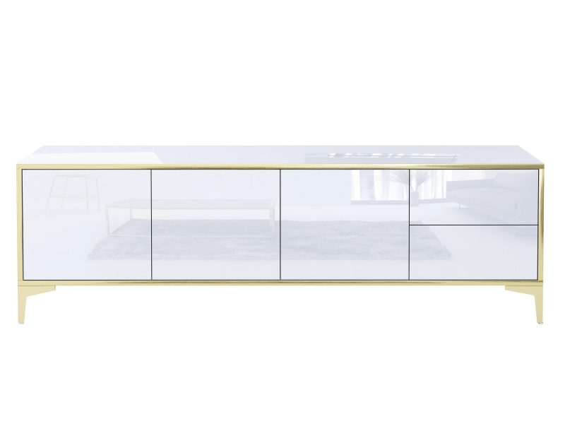 Produktansicht des TV-Lowboards Monako 180cm auf weißem Hintergrund, frontal fotografiert