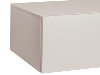 Detailansicht Front TV-Lowboard Galizia Kaschmir Matt, glatte Oberfläche