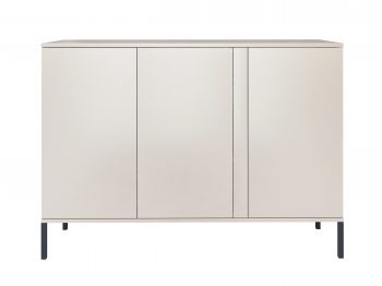 Kommode Galizia 128cm Kaschmir Matt auf schwarzen Beinen