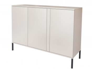 Kommode Galizia 128cm Kaschmir Matt auf schwarzen Beinen