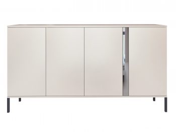 Kommode Galizia 168cm Kaschmir Matt auf schwarzen Beinen