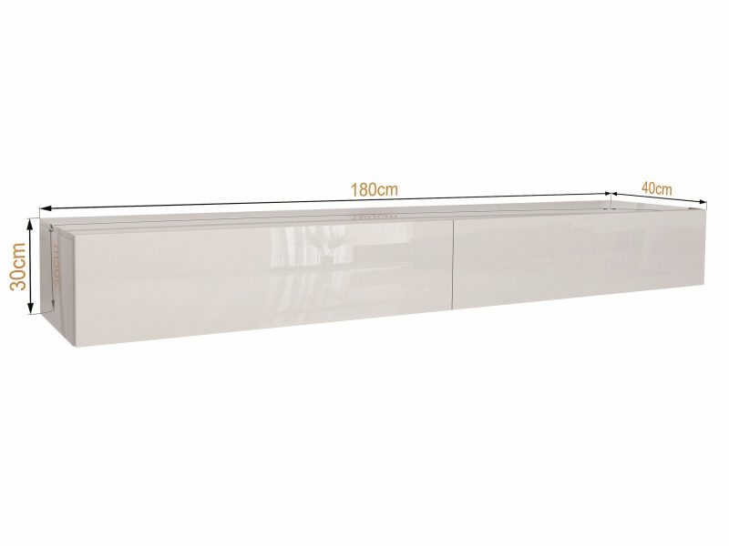 TV-Lowboard Galizia 180cm Kaschmir Hochglanz Hängend