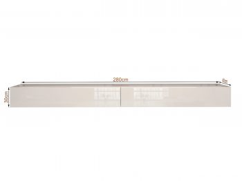 TV-Lowboard Galizia 280cm Kaschmir Hochglanz Hängend