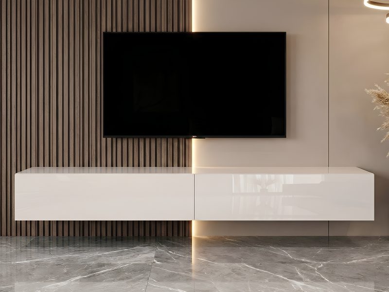 TV-Lowboard Galizia 180cm Kaschmir Hochglanz Hängend