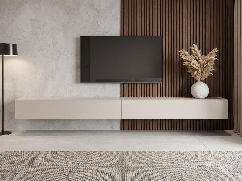 TV-Lowboard Galizia 240 cm Kaschmir Matt Hängend