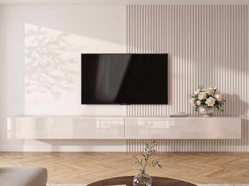 TV-Lowboard Galizia 280cm Kaschmir Hochglanz Hängend