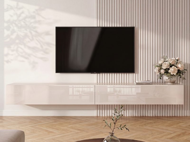 TV-Lowboard Galizia 180cm Kaschmir Hochglanz Hängend