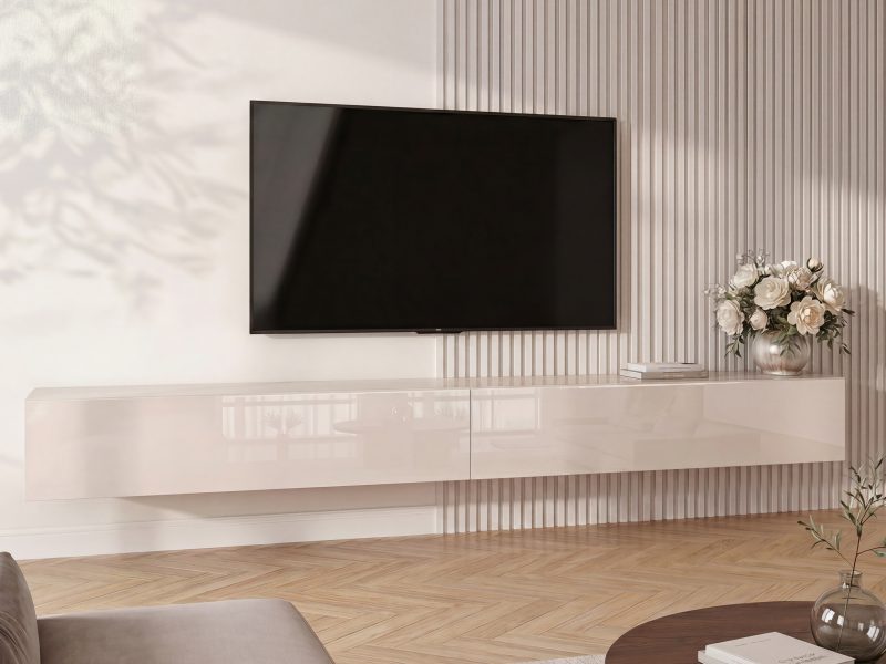 TV-Lowboard Galizia 180cm Kaschmir Hochglanz Hängend
