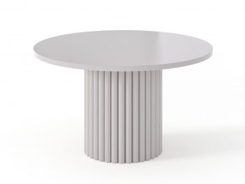 Couchtisch Milo 67cm Rund Kaschmir Matt mit geriffelter Basis