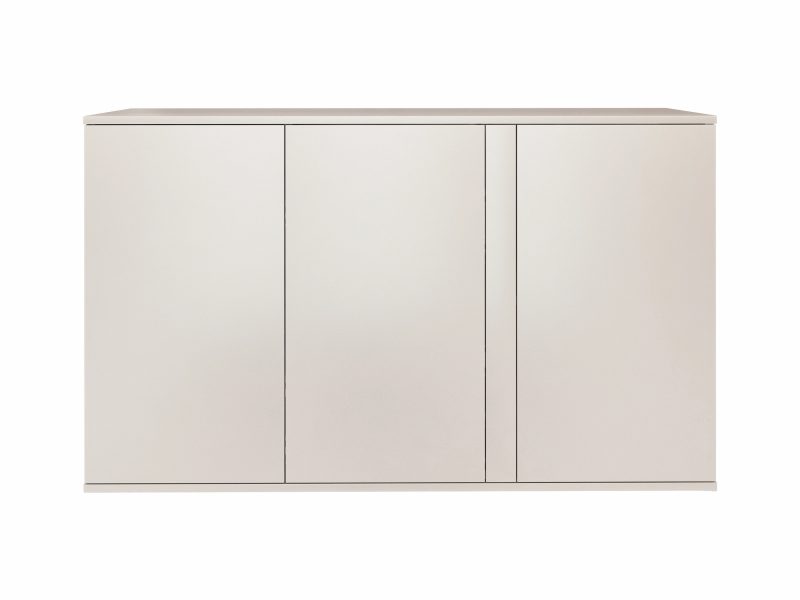 Kommode Galizia 128cm Kaschmir Matt hängend mit drei Türen