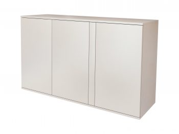 Kommode Galizia 128cm Kaschmir Matt hängend mit drei Türen