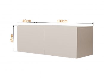 TV-Lowboard Sanremo 100cm Kaschmir Matt hängend mit zwei Türen