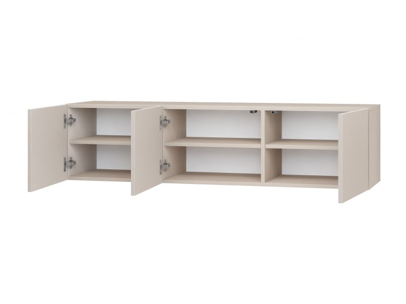 TV-Lowboard Sanremo 150cm Kaschmir Matt hängend mit drei Türen