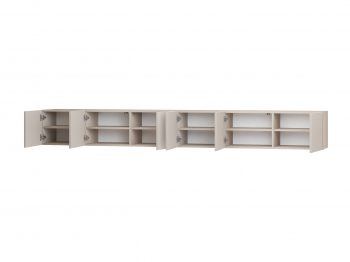 TV-Lowboard Sanremo 300cm Kaschmir Matt hängend mit sechs Türen