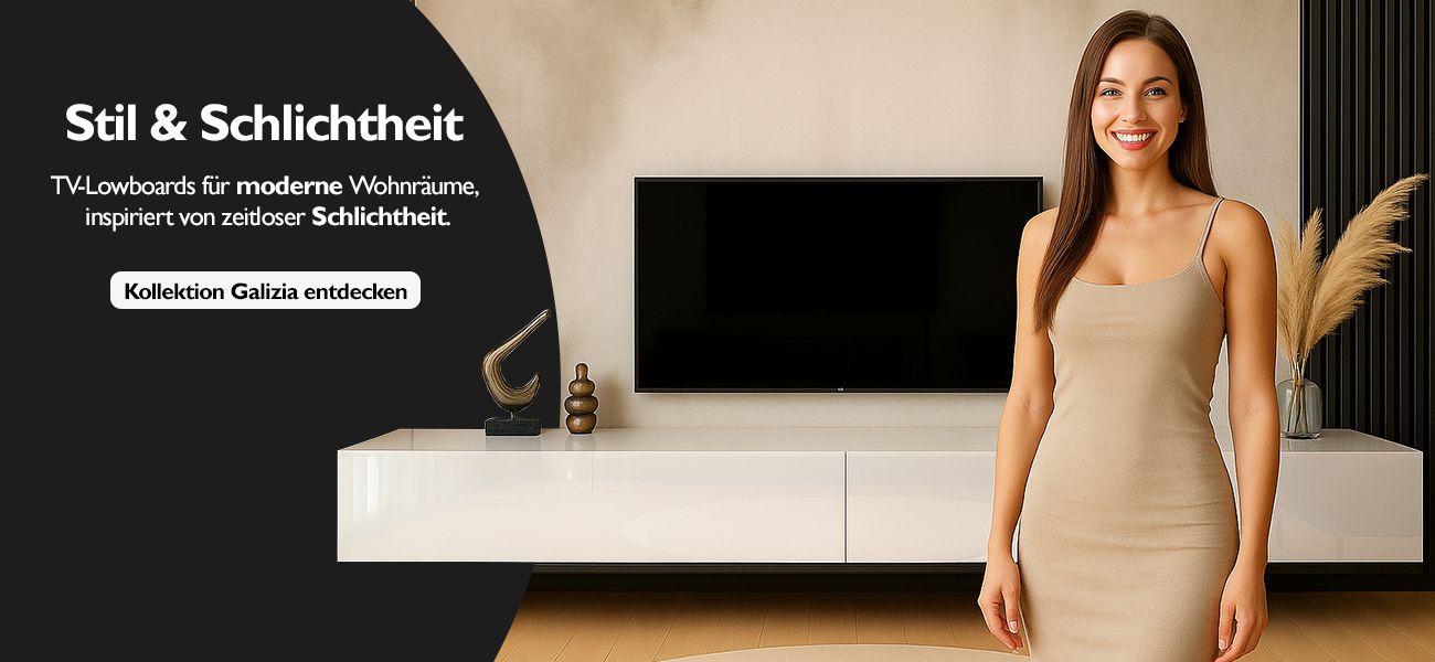 TV-Lowboards für moderne Wohnräume,  inspiriert von zeitloser Schlichtheit.